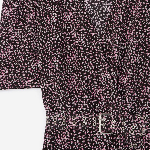 BNWT The Kooples Wrapover Mini Dress in Polka Dot Print - Size 2 (M) - Picture 5 of 6